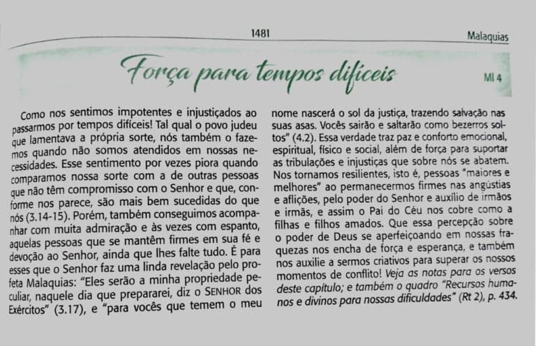 Força para tempos difíceis